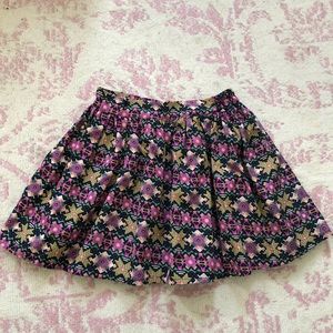 Floral skirt - adjustable waists two layer skirt
